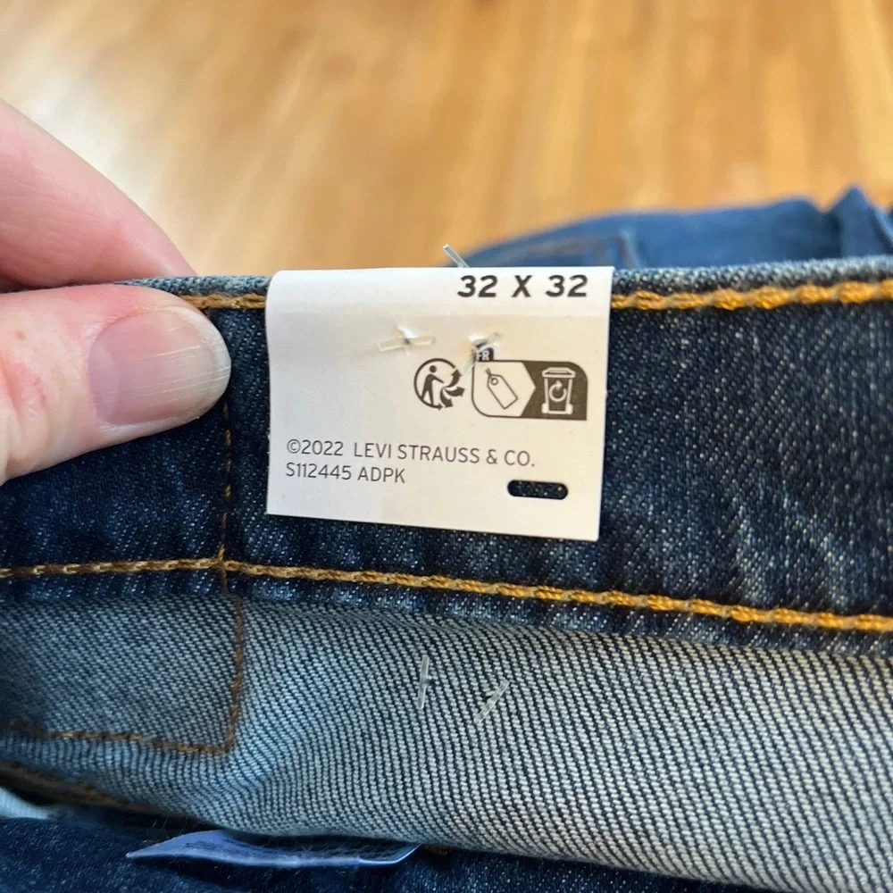 NWT Levi Strauss 514 Straight Dark Wash Jeans Unisex Size‎ 32x32